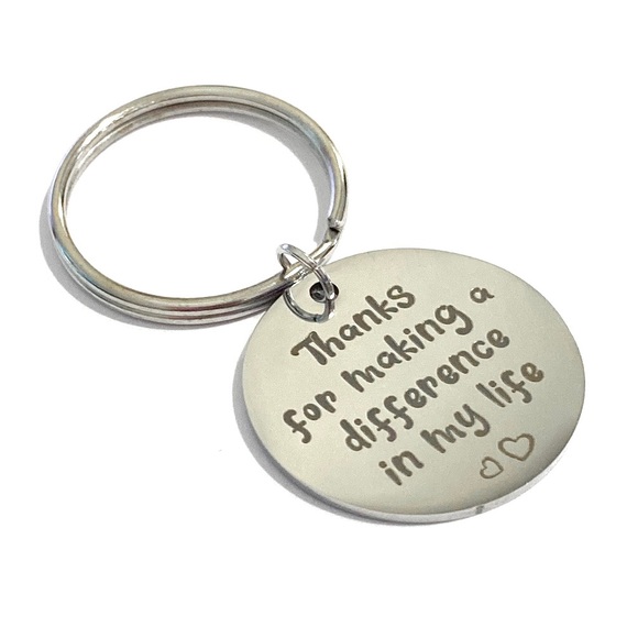Thanks For Making A Difference In My Life Keychain Thank You Gift Apprec… - Picture 2 of 3